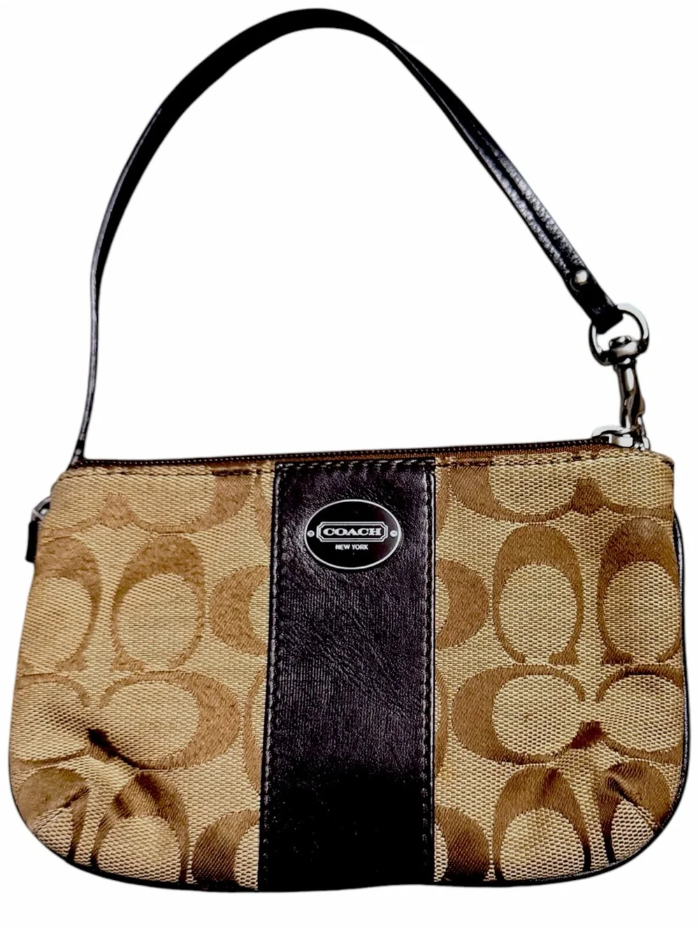 Coach Signature Canvas Wristlet